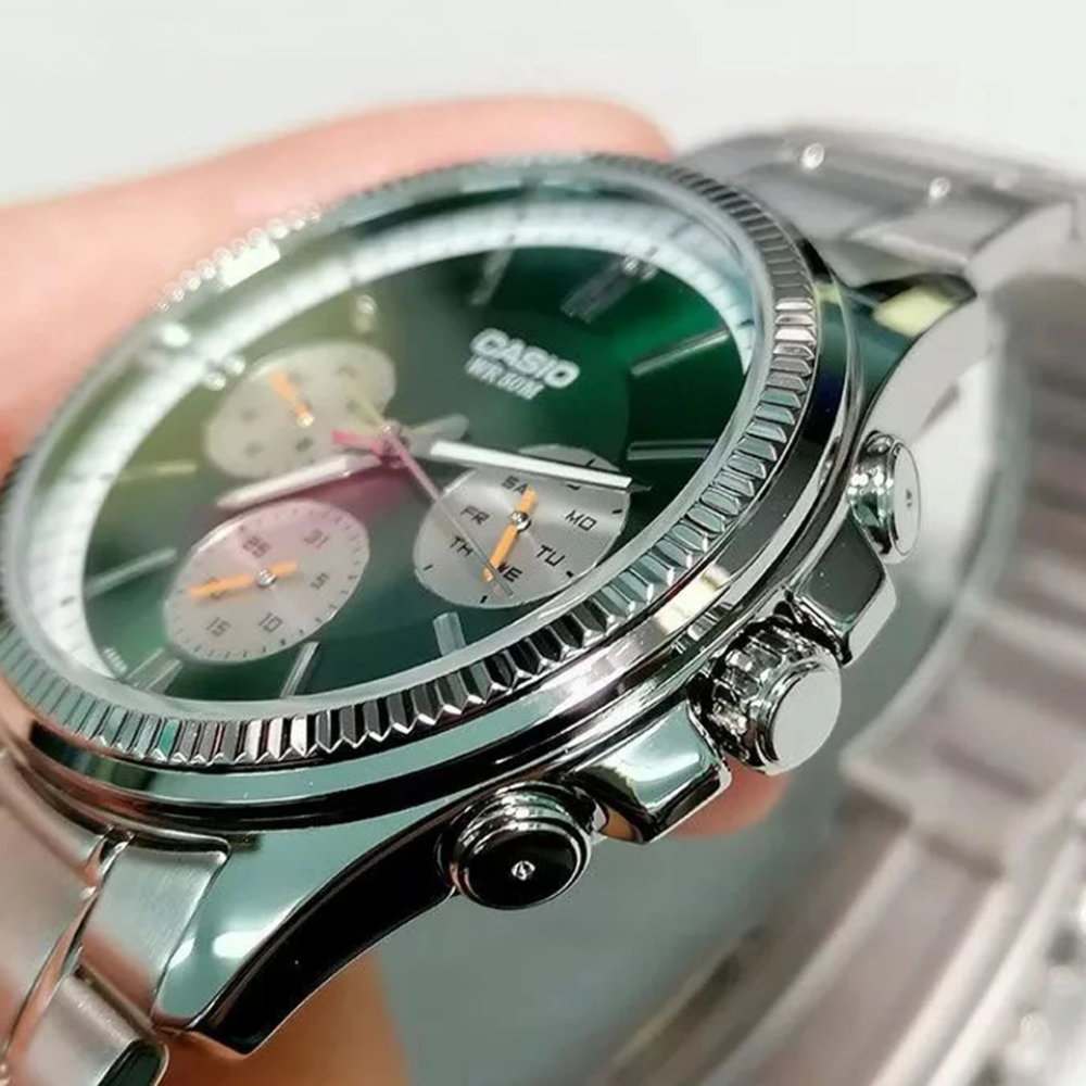 Reloj Casio gris con verde Para Hombre